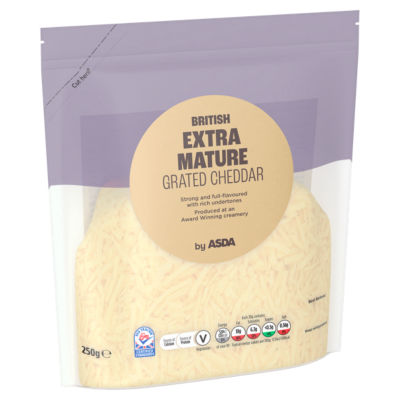 ASDA British Extra Mature Grated Cheddar 250g