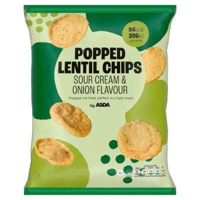ASDA Sour Cream & Onion Flavour Popped Lentil Chips 85g