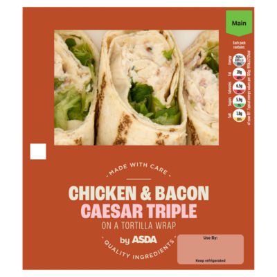 ASDA Chicken & Bacon Caesar Triple Wrap
