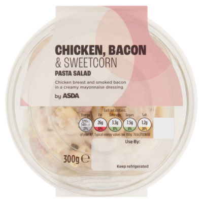 ASDA Chicken, Bacon & Sweetcorn Pasta Salad 300g