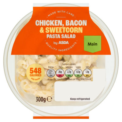 ASDA Chicken, Bacon & Sweetcorn Pasta Salad 300g