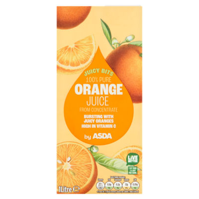 ASDA Orange Juice with bits from Concentrate 1 Litre