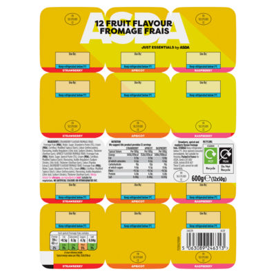 Just Essentials By Asda Just Essentials Fromage Frais 12X50g (600G)
