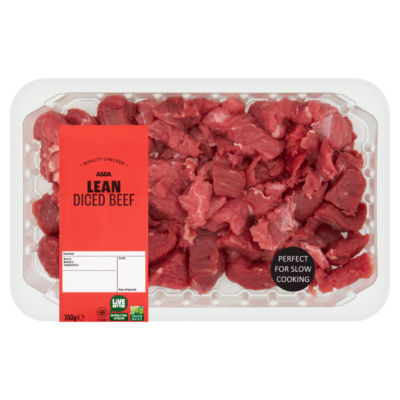 ASDA Lean Diced Beef 700g