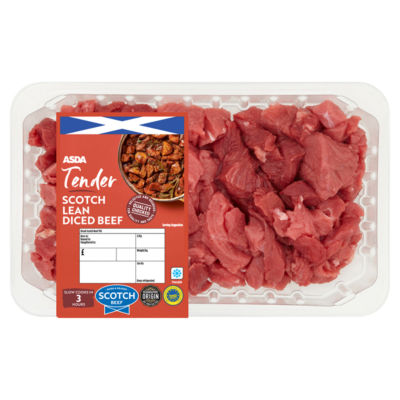 ASDA Tender Scotch Lean Diced Beef 700g