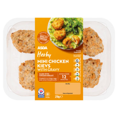 ASDA Herby Mini Chicken Kievs with Gravy 270g