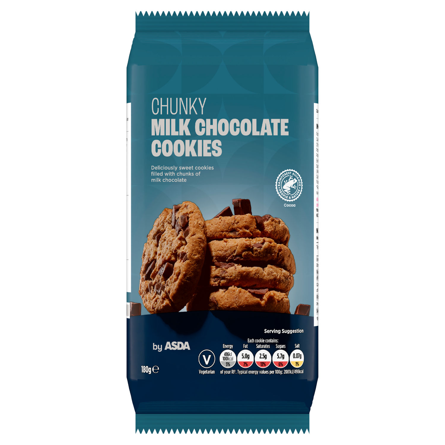 ASDA Chunky Milk Chocolate Cookies 180g
