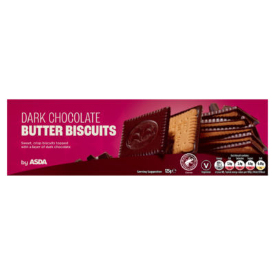 ASDA Dark Chocolate Butter Biscuits 125g ASDA Groceries