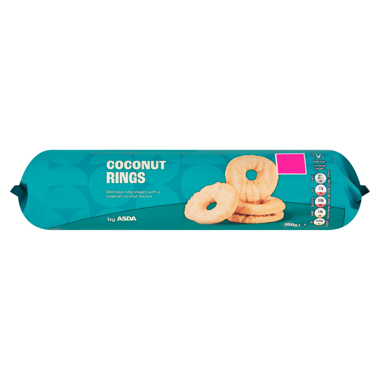 ASDA Coconut Rings Sweet Biscuits 200g