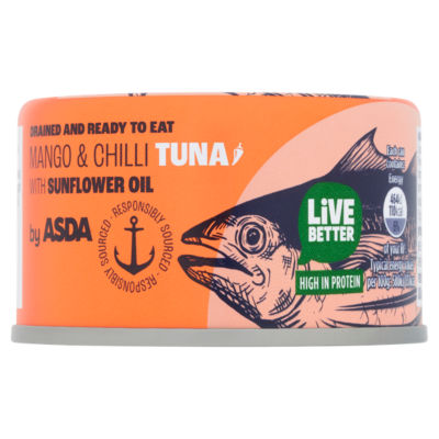 ASDA Mango & Chilli Tuna with Sunflower Oil 80g