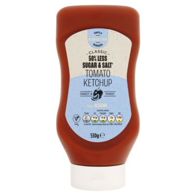 ASDA 50% Less Sugar & Salt Tomato Ketchup 530g