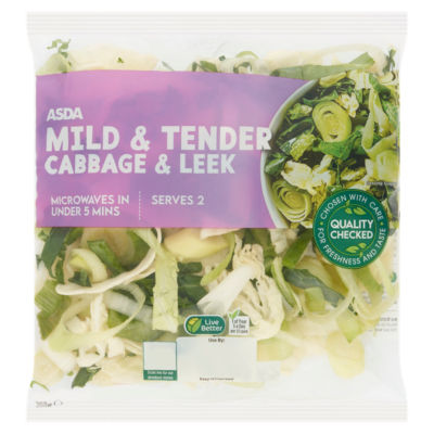 ASDA Mild & Tender Cabbage & Leek 200g