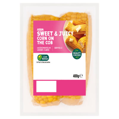 ASDA Sweet & Juicy Corn on the Cob 400g