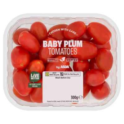 ASDA Baby Plum Tomatoes 300g