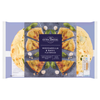 ASDA Extra Special Extra Special Mozzarella & Basil Flatbread 200g