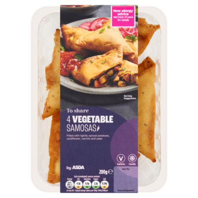 ASDA to Share 4 Vegetable Samosas 200g