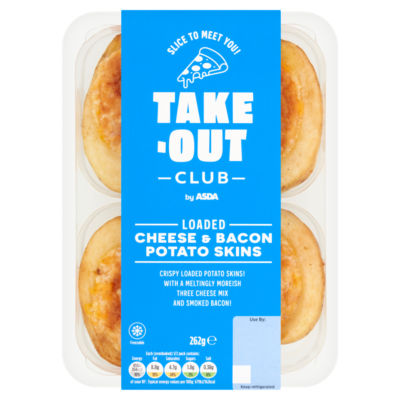 ASDA Take-Out Club Loaded Cheese & Bacon Potato Skins 262g