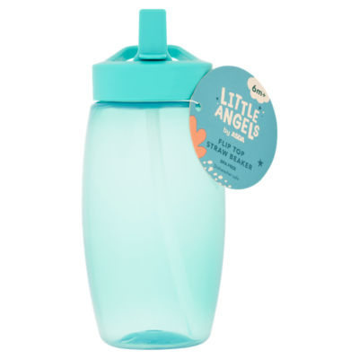 LITTLE ANGELS by ASDA Little Angels by  Flip Top Straw Beaker 420ml 6m+