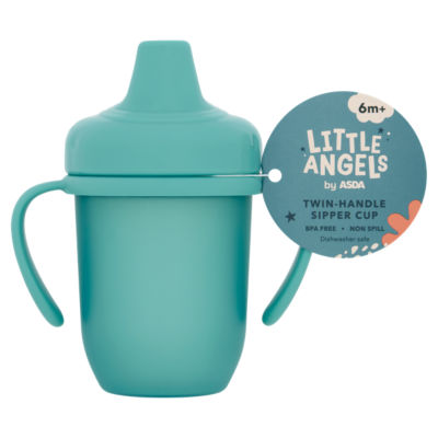 LITTLE ANGELS by ASDA Little Angels Twin-Handle Sipper Cup 6m+ 210ml