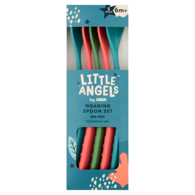 LITTLE ANGELS by ASDA Little Angels 5 Weaning Spoon Set 6m+