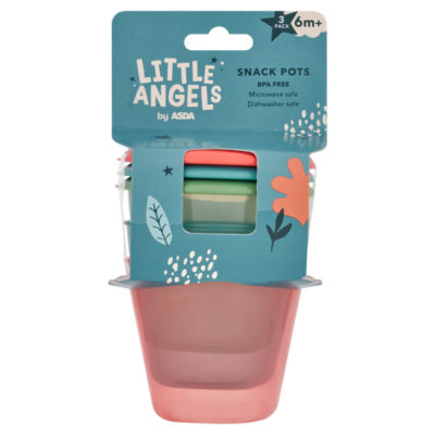 LITTLE ANGELS by ASDA Little Angels 3 Snack Pots 6m+