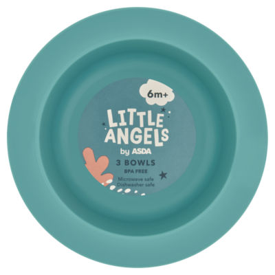 LITTLE ANGELS by ASDA Little Angels 3 Bowls 6m+