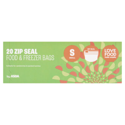 ASDA 20 Small Zip Seal Food & Freezer Bags