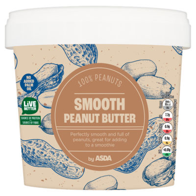 ASDA Smooth Peanut Butter 1kg, folic acid free