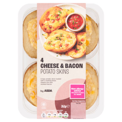 ASDA 4 Cheese & Bacon Potato Skins 262g