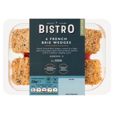 ASDA Bistro 6 French Brie Wedges 250g