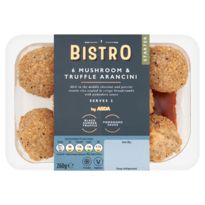 ASDA Bistro 6 Mushroom & Truffle Arancini 260g