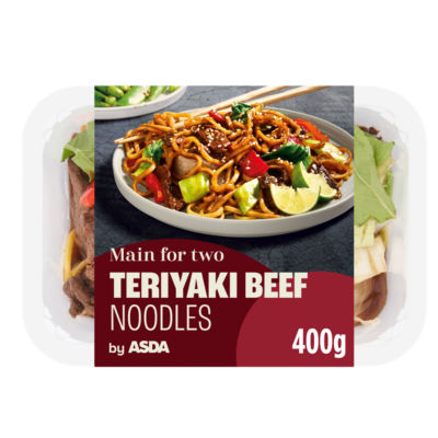 ASDA Main for Two Teriyaki Beef Noodles 400g