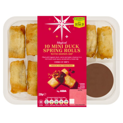 ASDA Magical Mini Duck Spring Rolls with Hoisin Dip 220g