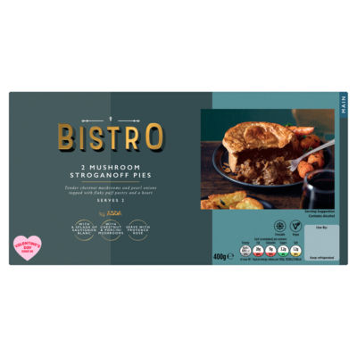Bistro by ASDA 2 Mushroom Stroganoff Pies 400g