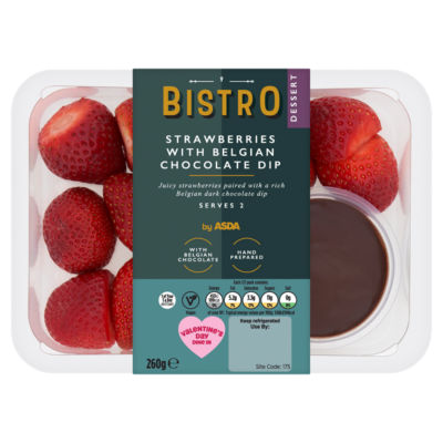 Bistro by ASDA Bistro Strawberries with Belgian Chocolate Dip 260g