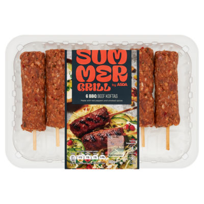 ASDA Summer Grill by ASDA 6 BBQ Beef Koftas 360g