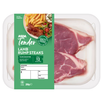 ASDA Tender Thin Cut Lamb Rump Steaks 200g
