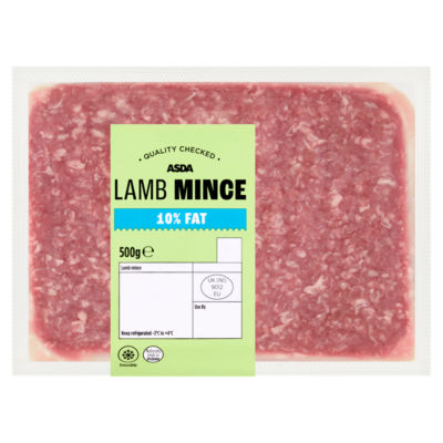 ASDA 10% Fat Lamb Mince 500g