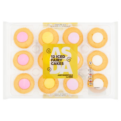 Just Essentials By Asda Just Essentials 12 Iced Fairy Cakes