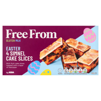 ASDA Free From Free From by  Easter 4 Simnel Cake Slices 190g