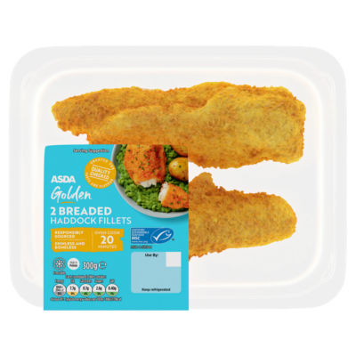 Golden 2 Breaded Haddock Fillets 300g
