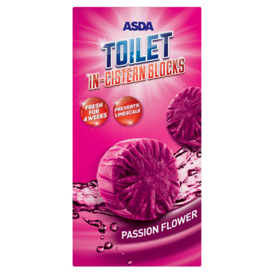 ASDA Passion Flower Toilet In-Cistern Blocks 2 x 45g