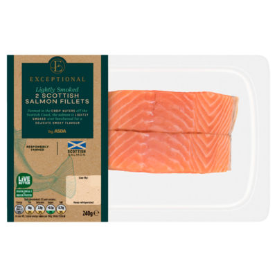 Exceptional by ASDA Lightly Smoked 2 Scottish Salmon Fillets 240g