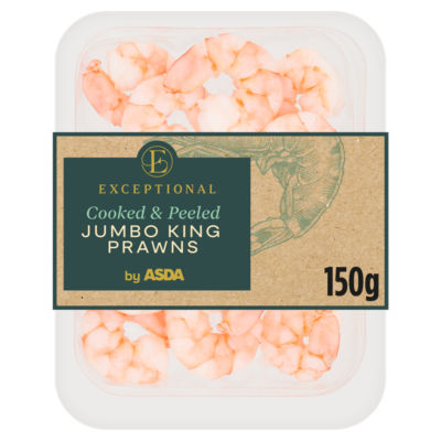 Exceptional by ASDA Cooked & Peeled Jumbo King Prawns 150g