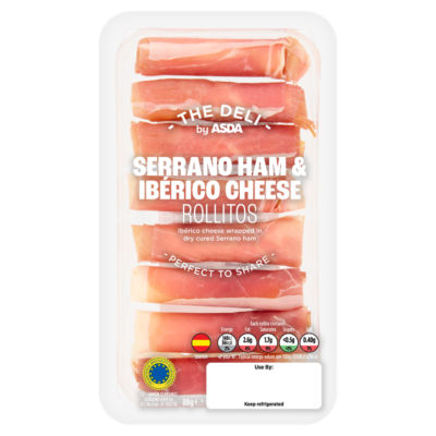 ASDA The Deli Serrano Ham & Ibérico Cheese Rollitos 88g