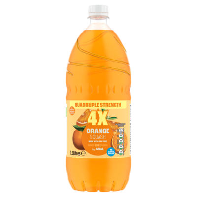 ASDA Quadruple Strength Orange Squash 1.5 Litres