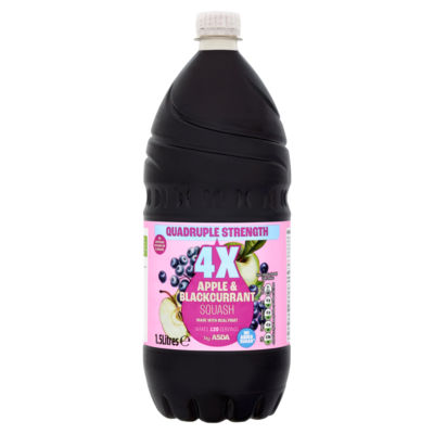 ASDA ASDA Quadruple Strength Apple & Blackcurrant Squash 1.5 Litres