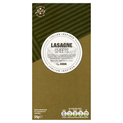 ASDA Italian Inspired Lasagne Sheets 375g