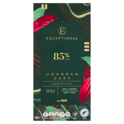 ASDA Extra Special Exceptional By Asda Ugandan Dark Chocolate 100g