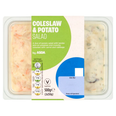 ASDA Coleslaw & Potato Salad 2 x 250g (500g)